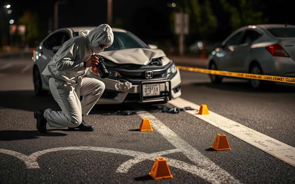 A Meticulously Documented Crime Scene, Meticulously Preserved Evidence Markers Dot The Asphalt. A Skilled Investigator In A White Forensic Suit Carefully Photographs The Skid Marks And Damaged Vehicle From Multiple Angles, Using A High-Resolution Camera With A Wide-Angle Lens To Capture The Full Scope Of The Accident. The Lighting Is Crisp And Shadowless, Creating A Sense Of Clinical Precision. In The Background, A Sense Of Somber Professionalism Pervades, As The Legal Team Gathers Vital Information To Build A Robust Case For Negligence. A Meticulously Documented Crime Scene, Meticulously Preserved Evidence Markers Dot The Asphalt. A Skilled Investigator In A White Forensic Suit Carefully Photographs The Skid Marks And Damaged Vehicle From Multiple Angles, Using A High-Resolution Camera With A Wide-Angle Lens To Capture The Full Scope Of The Accident. The Lighting Is Crisp And Shadowless, Creating A Sense Of Clinical Precision. In The Background, A Sense Of Somber Professionalism Pervades, As The Legal Team Gathers Vital Information To Build A Robust Case For Negligence.